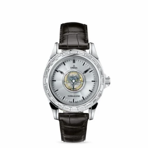Omega De Ville Tourbillon Platinum / Baguette / Silver 5944.40.31 (59444031)